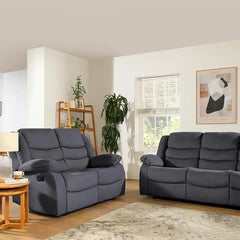 Divano Reclinabile 2 Posti in Tessuto Grigio Pisa | Offerta Online - Italia.