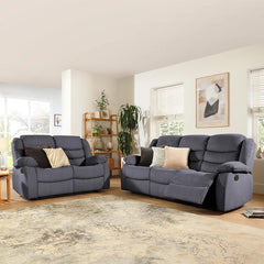 Divano reclinabile in tessuto Pisa 3+2 posti grigio - B&B italia