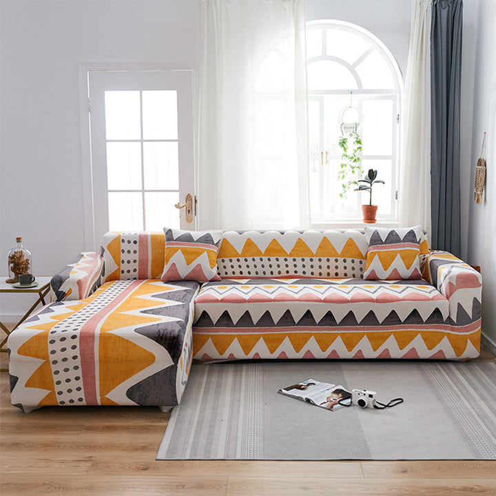 Home Fashion Stretch Print Modular Sofa Cover.