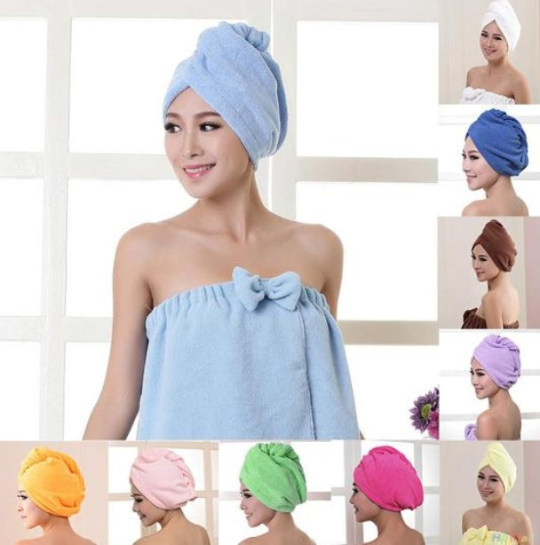 Cuffia per asciugacapelli da donna, asciugamano assorbente per capelli asciutti