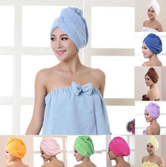 Cuffia per asciugacapelli da donna, asciugamano assorbente per capelli asciutti