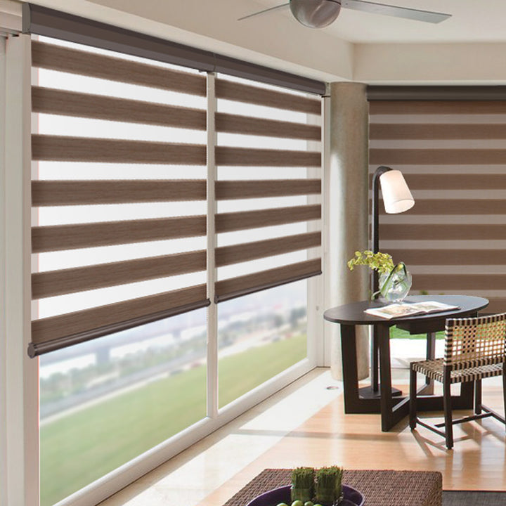 Soft Gauze Curtain Semi-Shading Rolling Curtain Roll-Up Curtain Electric Zebra Curtain.