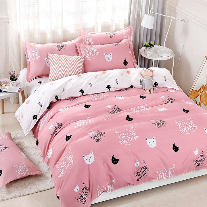 Three-piece Cotton Sheet Duvet Cover.