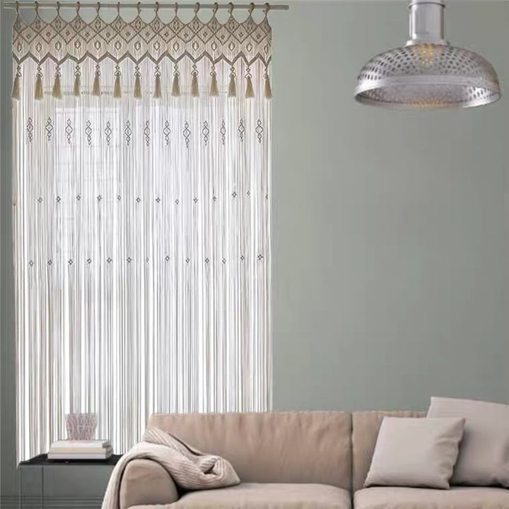 Bohemian Hand-Woven Tapestry Curtain Partition Bohemian Wedding Background Hanging Curtain Curtain Decoration.