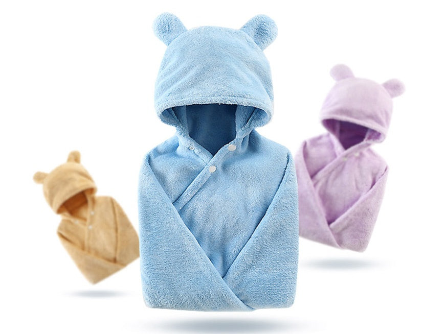 Asciugamano da bagno con cappuccio in cotone per la cura del bambino