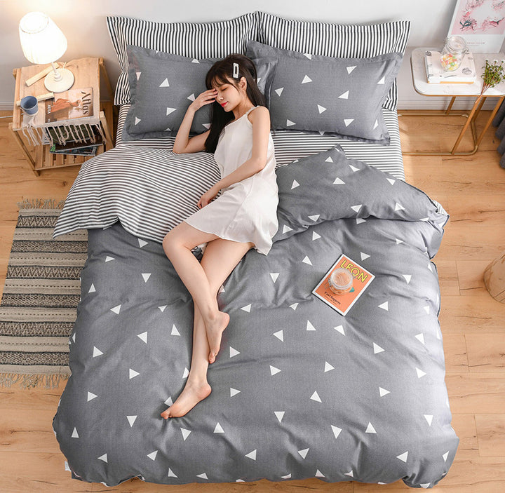 New Three Piece Thickened Cotton Sheet Quilt Cover.