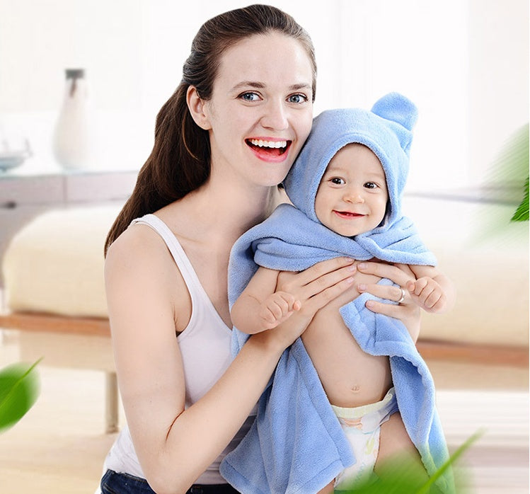 Asciugamano da bagno con cappuccio in cotone per la cura del bambino