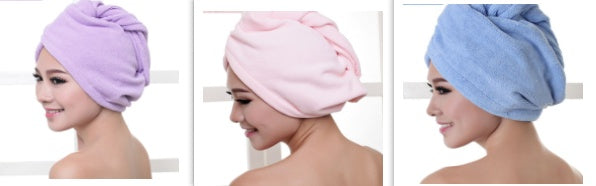 Cuffia per asciugacapelli da donna, asciugamano assorbente per capelli asciutti