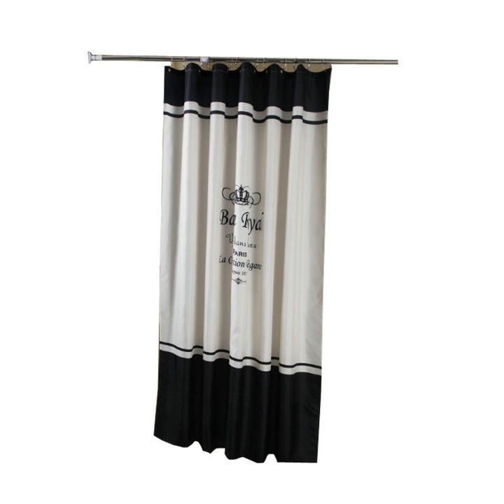Waterproof Shower Curtain Spring Spun Polyester Shower Curtain.