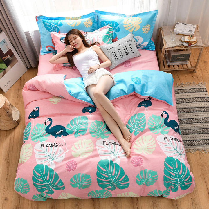 New Three Piece Thickened Cotton Sheet Quilt Cover.