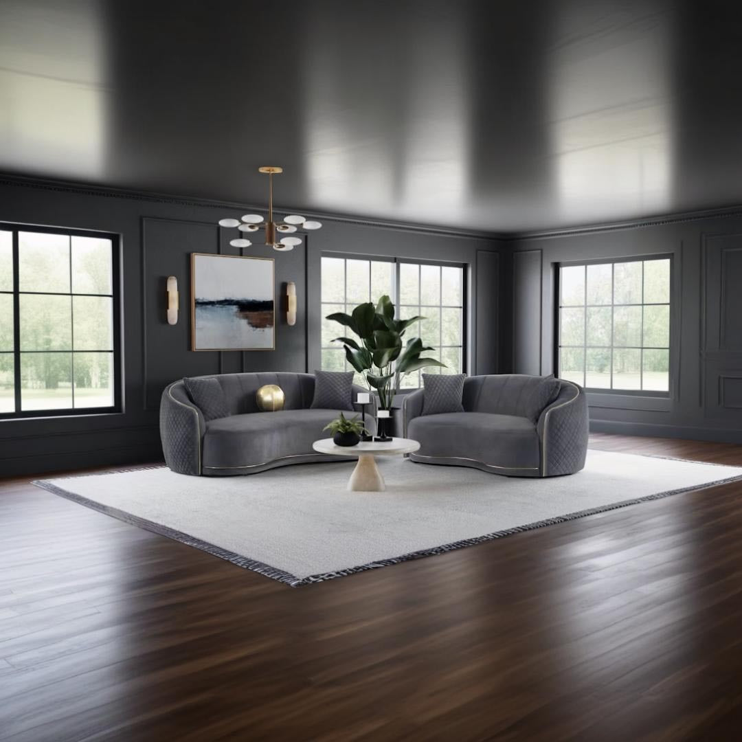 "Miami Lowseat Sofa in a stylish living room with wall art and modern decor, offering sleek design and comfort for small space living."