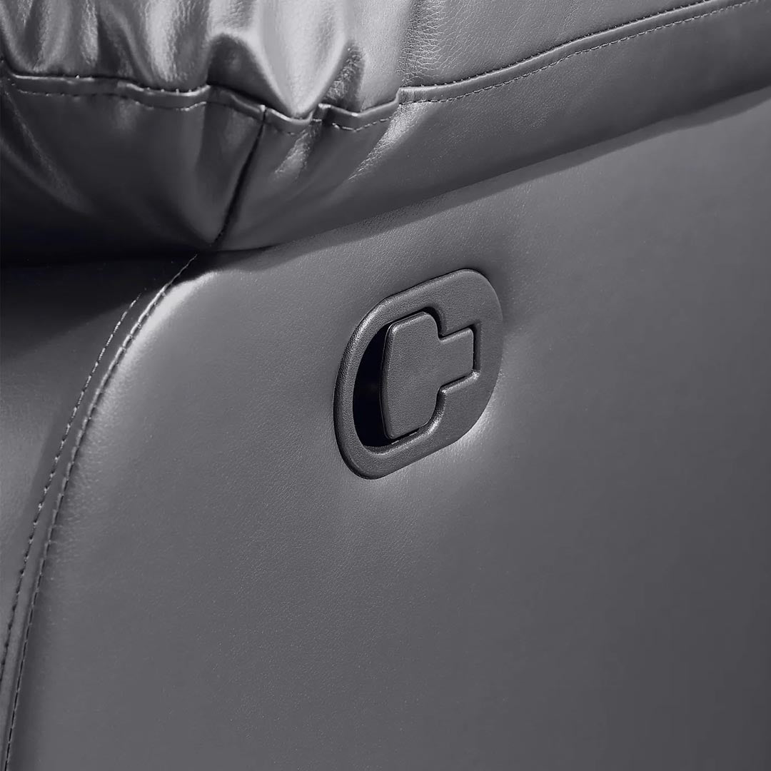 "Wide padded armrests on Milan 3 seater sofa offer plush relaxation."