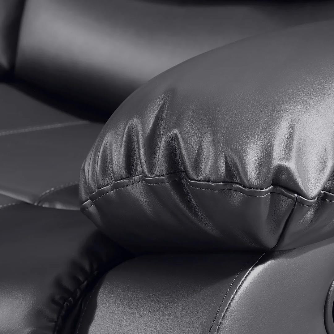 "Reclining sofa with premium quality leather"
