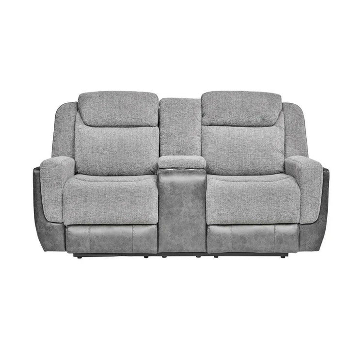 Divano reclinabile in tessuto Montana a 3+2 posti con ricarica USB e wireless, luci LED per portabicchieri – Massimo comfort per l'home cinema - Italia.