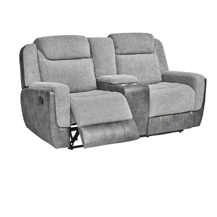 Divano reclinabile in tessuto Montana a 3+2 posti con ricarica USB e wireless, luci LED per portabicchieri – Massimo comfort per l'home cinema - Italia.