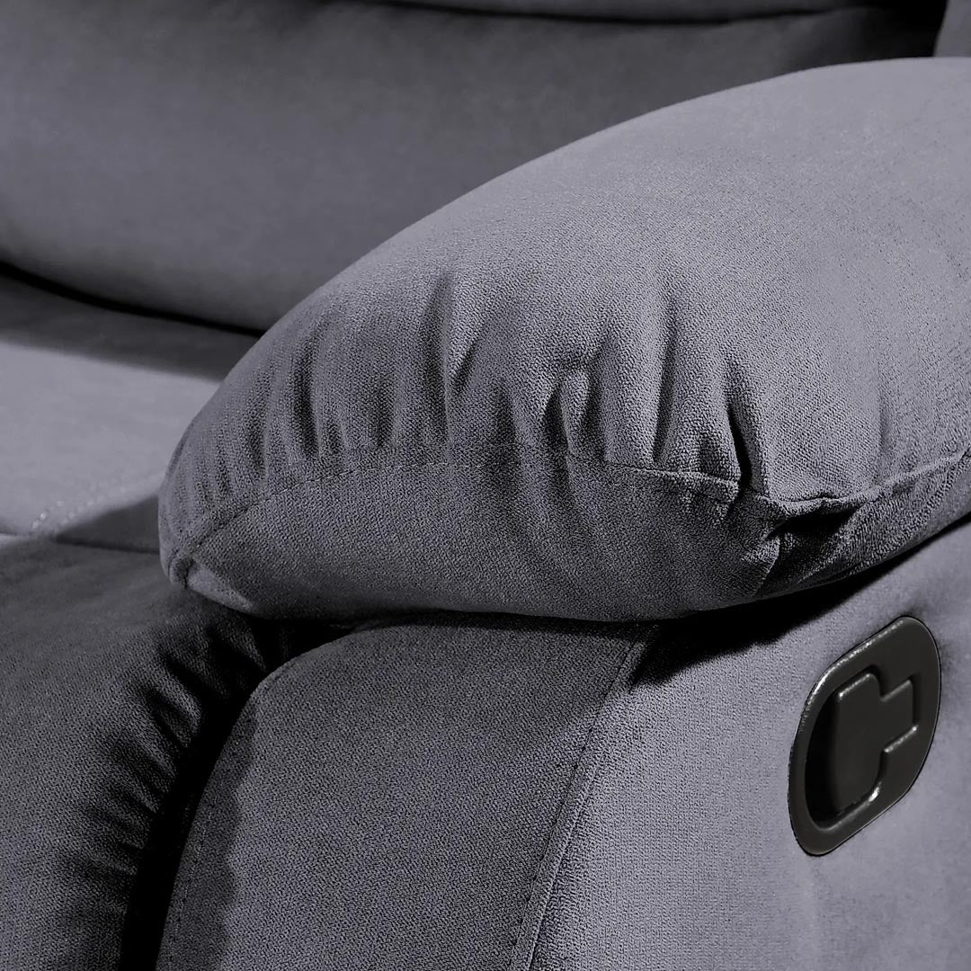 "Affordable Sofa with Soft grey fabric"