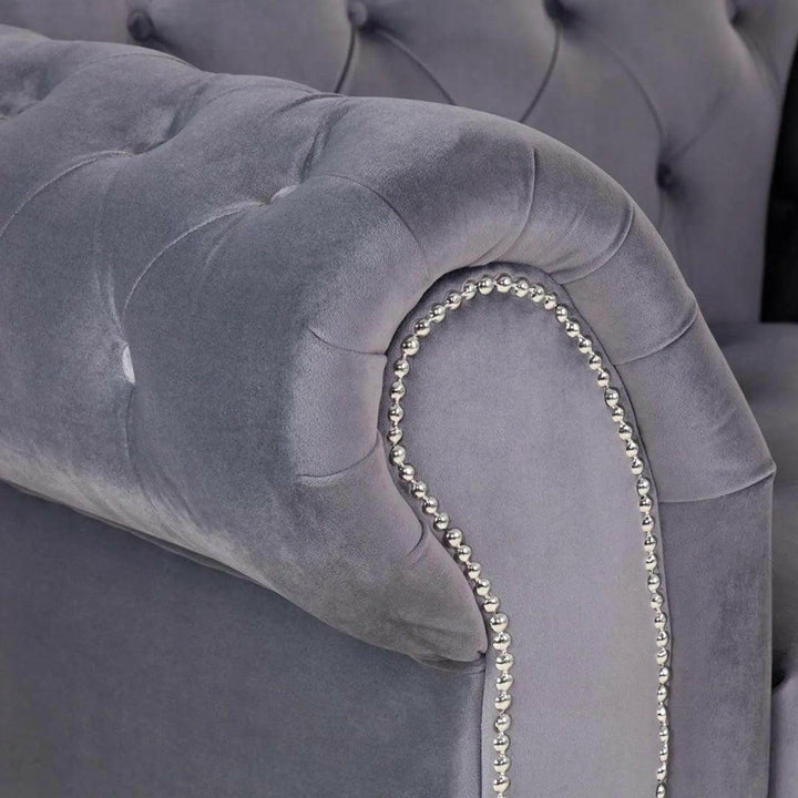 Divano angolare Chesterfield marrone invecchiato - TOLEDO-
Federici Sofà