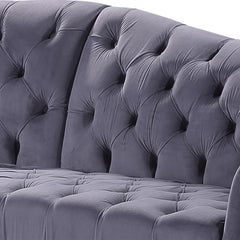 "Corner Sofa with tuffted button design"