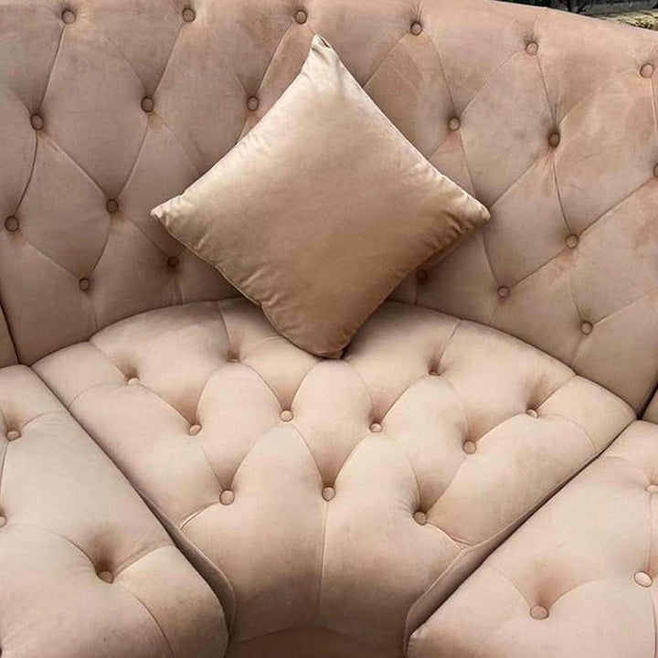 Divano angolare curvo mod. chester  beige-Dmora