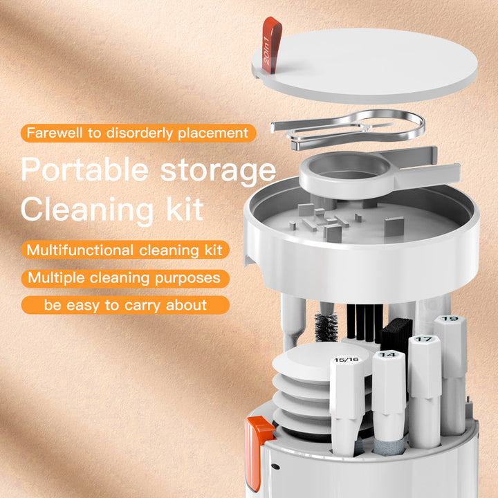 20 In 1 Laptop Phone Screen Cleaner Kit, Computer Keyboard Cleaning Brush For Phone AirPods MacBook IPad, Multifunctional Electronic Device Clean Tool For Camera Tablet Car Screens.