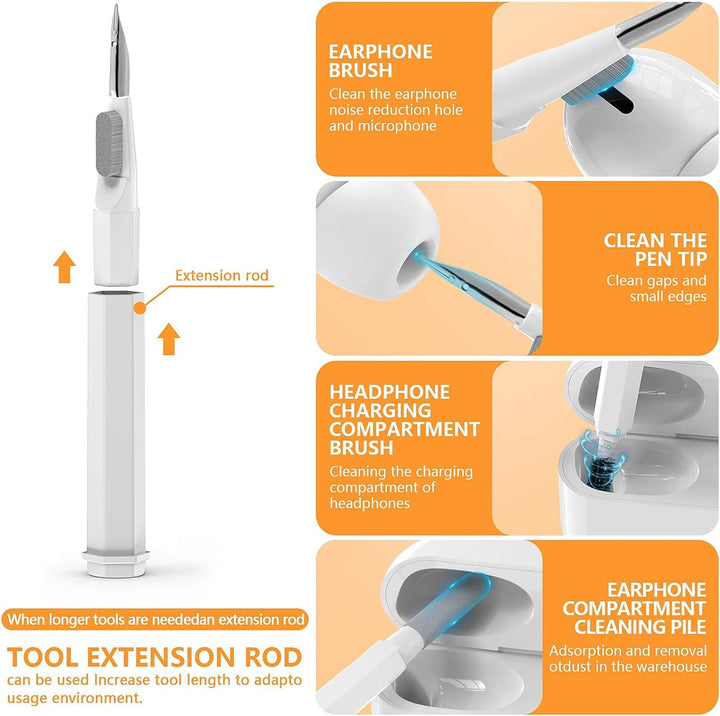 20 In 1 Laptop Phone Screen Cleaner Kit, Computer Keyboard Cleaning Brush For Phone AirPods MacBook IPad, Multifunctional Electronic Device Clean Tool For Camera Tablet Car Screens.