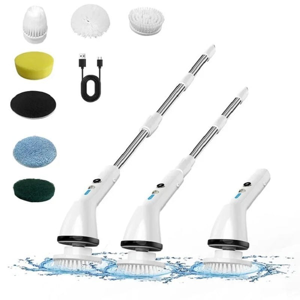 7 In 1 Wireless Electric Cleaning Brush Multifunctional Adjustable Handled Cleaning Brush For Kitchen Bathroom Fish Tank.